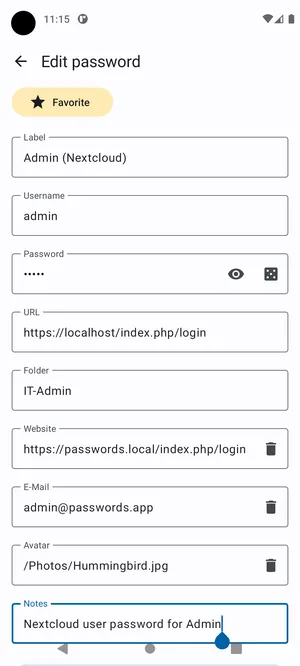 Nextcloud Passwords